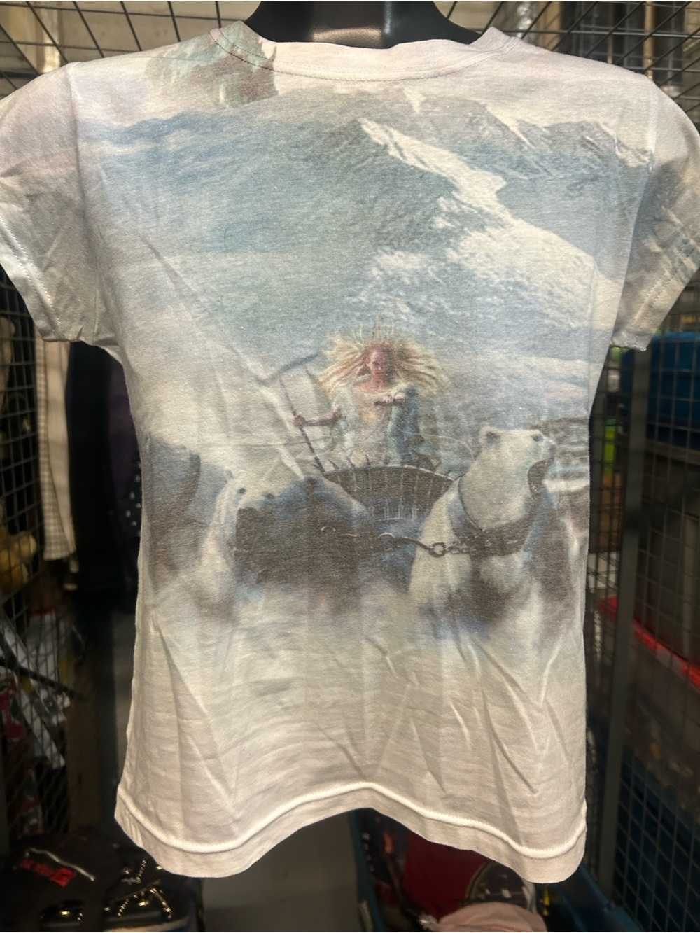 EXTREMELY RARE Chronicles of Narnia Wardrobe Polar Bear🐻‍❄️ witch womens tee S/M